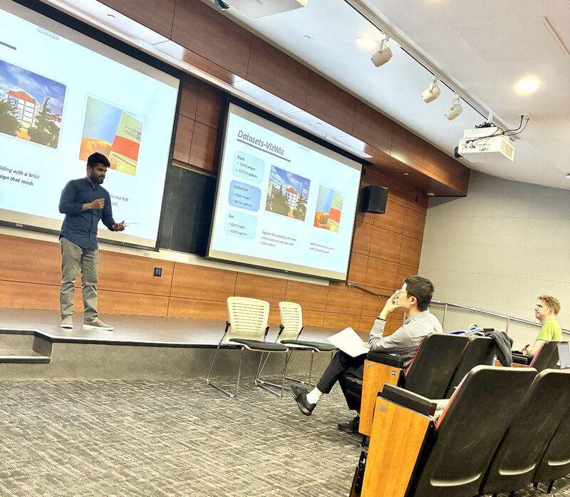 Sajid presenting the See Beyond AI project